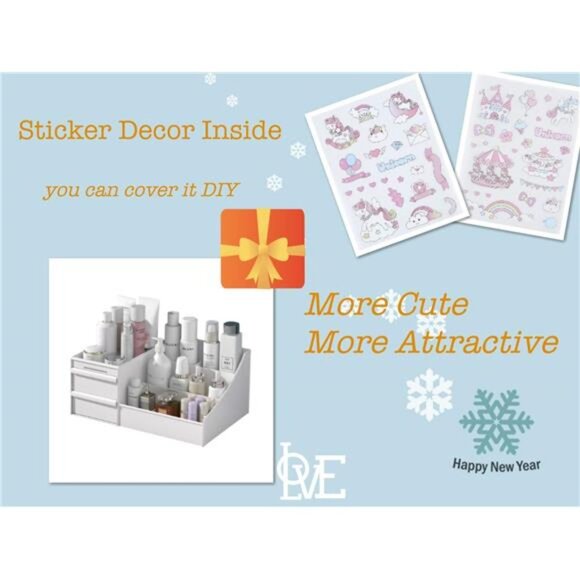 Makeup Organizer With Drawers —Countertop Organizer for Cosmetics, Vanity Holder - Picture 6 of 7